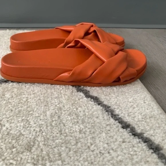 ✅ Silent D Sandals Helena Braided Slides in Orange - Picture 5 of 10